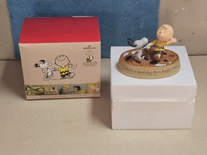 Hallmark Peanuts Gallery "Happy Dance" Figurine - Charlie Brown and Snoopy * New - Picture 1 of 10
