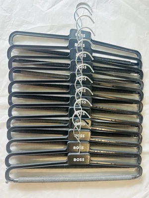 HUGO BOSS 德国制造裤子衣架 带防滑泡沫和弹性握把 12 件套 — 第 1/4 张图片