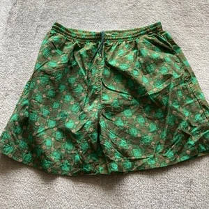 Basic Editions Y2K Swim Trunks Mens Large 28-32 Green - Picture 1 of 8