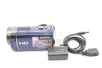 Sony HDR-CX180 Handycam HD Video Camera Camcorder Blue 30x Zoom Used From Japan - Image 1 of 4