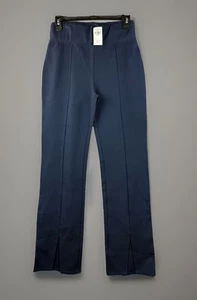Abercrombie & Fitch Pants Women's Medium High Rise Navy Split Flare Career NWT - Picture 1 of 9