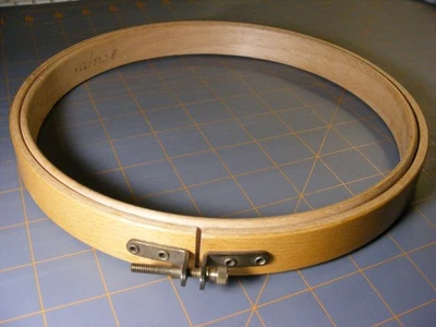 Vintage Quilt Embroidery Hoop 9” Round Wood 1" thick - Image 1 of 4