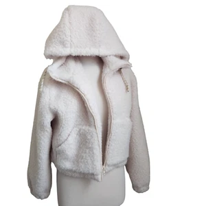 LIT Activewear Acogedora Chaqueta de Peluche Sol Cremallera Completa Con Capucha Recortada Manga Larga M - Imagen 1 de 15