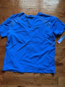 Fit by White Cross Scrub Top 2266 Royal Size 3XL Medical Men's V Neck - Picture 1 of 4