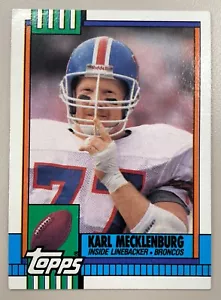 1990 NFL TOPPS KARL MECKLENBURG FOOTBALL CARD #35 Denver Broncos - Picture 1 of 2