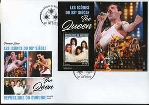 BURUNDI 2022 ICONS OF THE 20th CENTURY QUEEN S/SHEET FDC - Picture 1 of 1