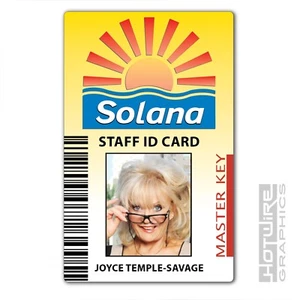 Plastic ID Card (TV Series Prop) - BENIDORM Solana PASS Joyce Temple Savage TV - Picture 1 of 2