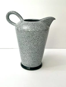 Baldelli  Creamer Pitcher  6 1/4”h  Grey Black Speckled Ceramic Italy - Picture 1 of 11