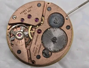 Unitas 6498 Arnex Pocket Watch Movement Runs For Repairs - Picture 1 of 7