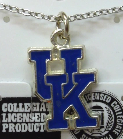 NCAA University of Kentucky Wildcats UK Logo 18" Necklace Silver Plated NEW Cover