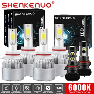 For Chevy Silverado 1500 2500 3500 2003-2006 6x 6000K LED Headlight + Fog Light - Foto 1 di 11