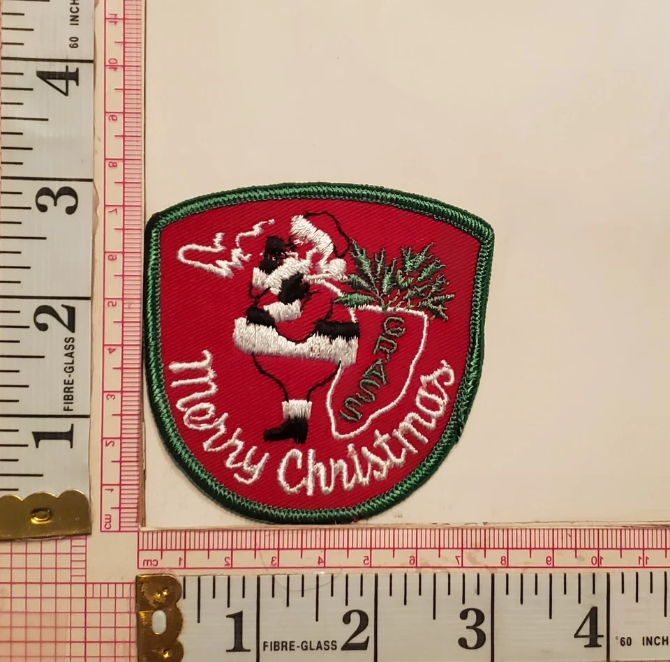 Santa Grass Merry Christmas Hat Jacket Vest Patch Applique Crest Badge Cosplay - Image 1 of 1