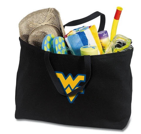 WVU Large Tote Bag Grocery Shopper Bags Beach Shopping Totes Cover
