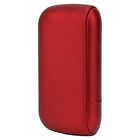 (Red)Cigarette Case Set Pure Color 50mAh Rechargeable Storage Function Outdoor