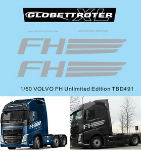 1/50 Decals für Volvo FH Globetrotter Unlimited Edition TBD491 - Bild 1 von 1