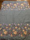 100% Cotton Floral Embroidered Gingham Fabric 56” Wide Sewing By Yard