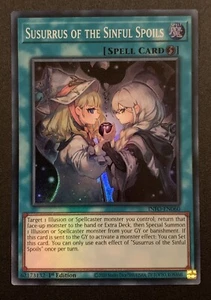 Susurrus of the Sinful Spoils - INFO-EN060 - Super Rare - Yugioh TCG - Picture 1 of 3