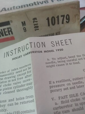 Dodge Dart Lancer Plymouth 1960 a 1964 Valiant Holly modelo 1920 kit de carburador... Foto 1 de 4