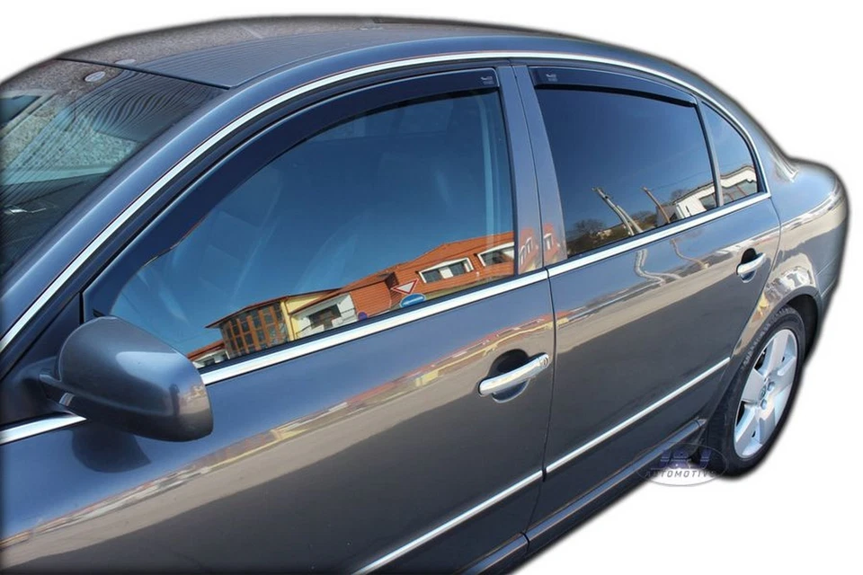 Deflectores de viento para Skoda Superb Mk1 2002-2008 4 puertas berlina juego de 4 piezas Heko - Imagen 1 de 4