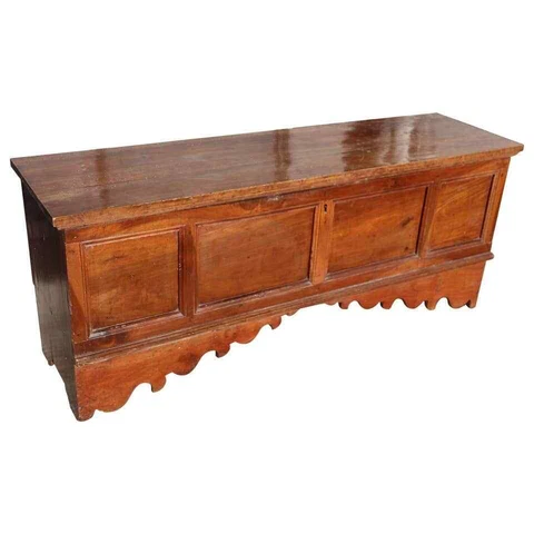 Italian Solid Walnut Wood antique Blanket Chest Cover