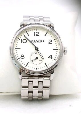 Reloj COACH Harrison Hombre Redondo Acero Inoxidable 42mm ~ Usado Una Vez Excelente Estado. Foto 1 de 4