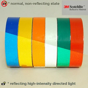 Folien Klebeband fluoreszierend oder reflektierend 3M™ 25/50mm x 2m SUV Helm - Bild 1 von 11