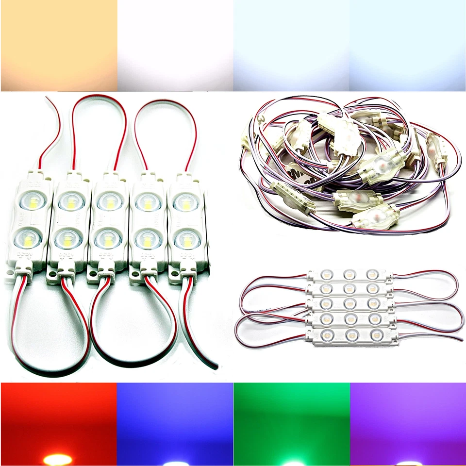 LED Module high Power - SMD Chip - Warmweiß Kaltweiß rot blau Injektion 12V 1,5W - Bild 1 von 1