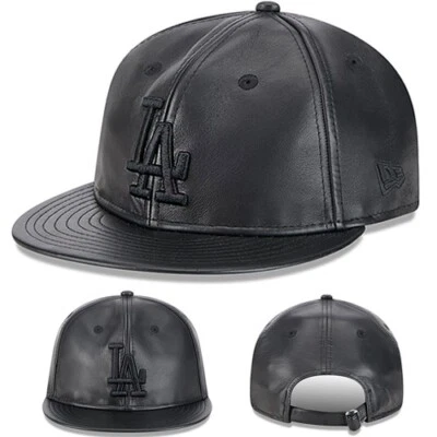 New Era L.A Dodgers 950 Retro Crown Strap Back Adjustable Genuine Leather Cap - Image 1 of 4