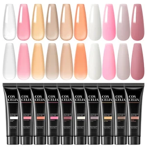 10 Farben Poly Nail Gel Set Builder Nail Gel für Verlängerung Nail Art Salon DE - Bild 1 von 10