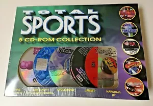 Total Sports Vintage anni '90 PC Sport 5 CD ROM Collezione Calcio Cyclemania Jammit - Foto 1 di 4