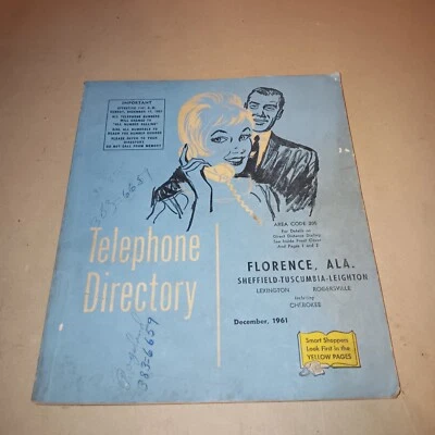 1961 Alabama Telephone Directory/Yellow Pages Florence Sheffield Tuscumbia - Image 1 of 4