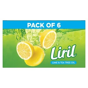 Liril Zitronen- & Teebaumseife (6er Pack) - frei von Sulfaten und Parabenen - Bild 1 von 6