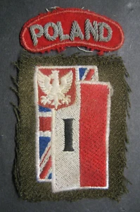 /Polonia Ejército Polaco 1er Cuerpo en el Ejército Británico Parche y Título POLONIA, Segunda Guerra Mundial - Imagen 1 de 2