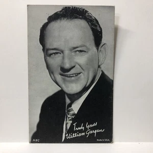 William Gargan Vintage Arcade Ausstellungskarte NBC Schauspieler 1950er - Bild 1 von 2
