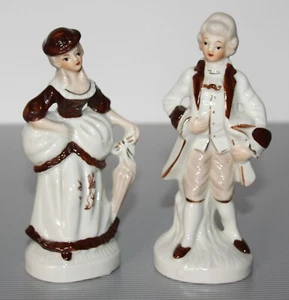 2 Porzellanfiguren - Frau und Mann im Barock Stil - Pärchen - Bild 1 von 3