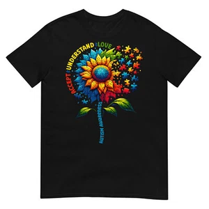 Autism Awareness Sunflower Men Women kids Autism Sunflower T-Shirt - Picture 1 of 17