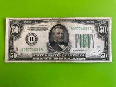 1934 50 federal reserve note - Image 1 of 2
