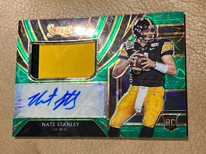 2020 Panini Chronicles Nate Stanley GREEN Prizm Select RC Auto Patch /49 RPA - Picture 1 of 6