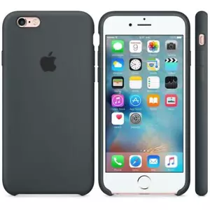 Genuine / Offcial Apple Silicone Case / Cover for iPhone 6 & 6S - Charcoal Grey - Picture 1 of 12