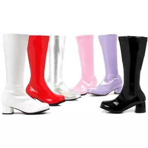 Ellie Low Heel Round Toe Knee High Go Boots Child Girls Shoes 175/DORA Red Sz M - Picture 1 of 2