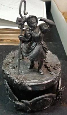 MICHAEL RICKER Edición Limitada 1991 ESCULTURA DE PELTRE Bo Peep Caja de Música RARA L@@K Foto 1 de 3