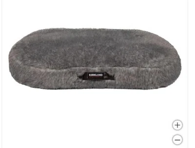 Kirkland Signature Dog Pet Bed Gray Grey Aero Cloud Pillow Faux Fur OEKO-TEX - Image 1 of 2