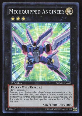 Yu-Gi-Oh TCG Number Hunters #NUMH-EN035 Mechquipped Angineer Super Rare - Image 1 of 2