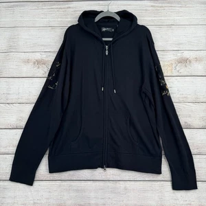 Howe Zip Up Hooded Sweatshirt Mens XL Black Streetwear - Picture 1 of 12