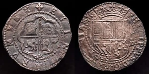 Felipe II 4 Reales (13,77 gramosg) (1577-1588) Lima (Perú) D. (Diego de la Tor - Bild 1 von 3