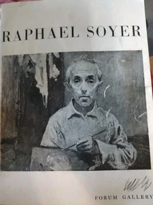 RARE vintage 1960s RAPHAEL SOYER Forum Gallery ART BOOKLET paintings book 1966 - Picture 1 of 6