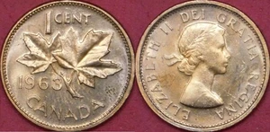 Prueba como 1963 centavo de Canadá de conjunto como nuevo tonificado - Imagen 1 de 1