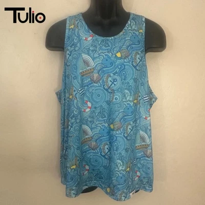 Camiseta sin mangas Tulio XL ligeramente usada 94 % poliamida/6 % elastano 22" axila axila Foto 1 de 4