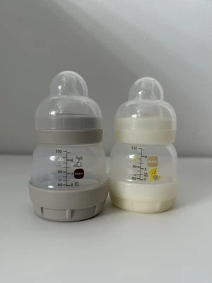 2 MAM Easy Start Anti-Colic 130 ml Baby Flasche & 0er Sauger Set ab Geburt 0+ M - Bild 1 von 4