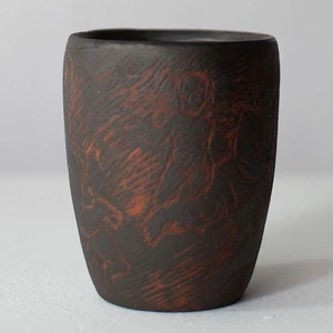 Rolf Walter Künstlerkeramik Becher geritzt Putten grau gefasst Monogramm 2004 - Picture 1 of 4